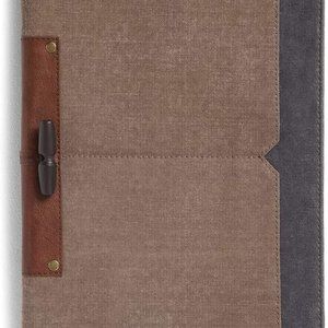 Mona B Ronin Upcycled Canvas Folio Case with Vegan